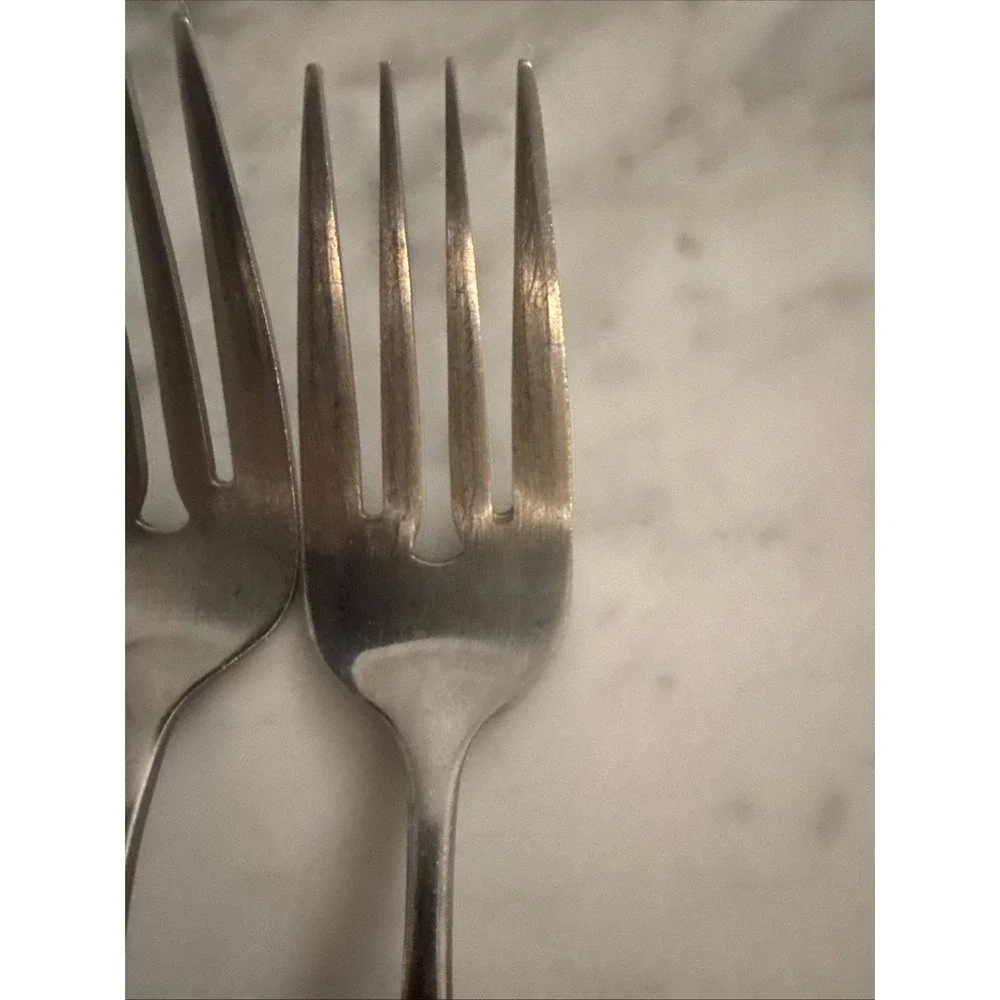 Rogers Stainless Korea Salad Forks  Braided Wheat Pattern Vintage (3)